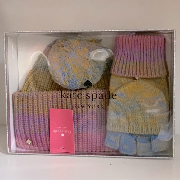 Kate Spade Ombré Hat & Gloves gift box set - Picture 3 of 6